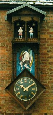 Figure 19: 19th century restoration of the automaton clock of All Saints' Church, Highcross Street