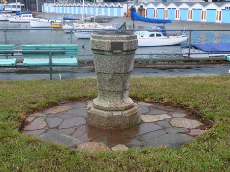 Clyde Quay Boat Harbour Reserve sundial in Wellington NZ