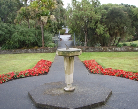 Clyde Quay Boat Harbour Reserve sundial in Wellington NZ